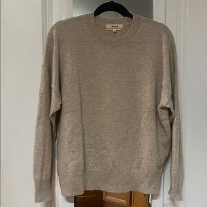 Madewell Light Tan Knit Cashmere Sweater